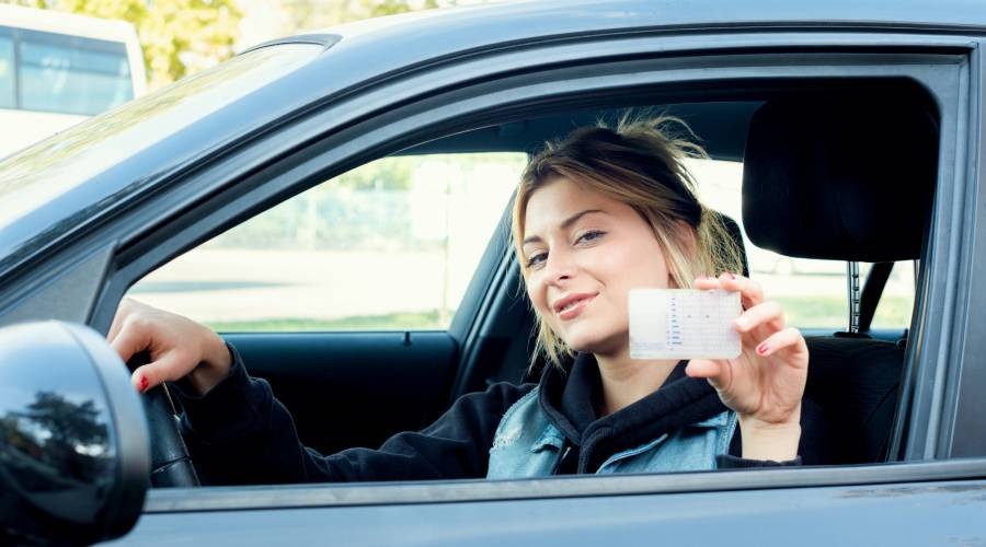 Rijbewijs van vrouw